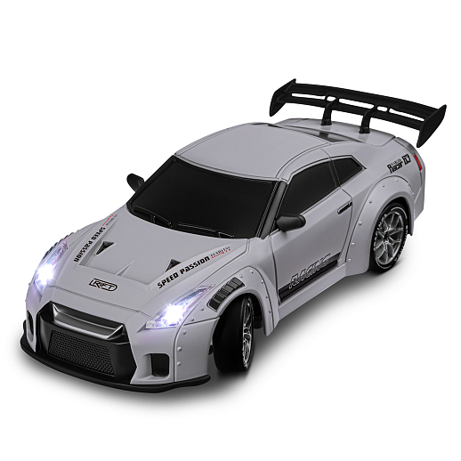 Р/у машинка для дрифта М1:24,2.4GHz,4WD,сменные шины 4шт., конусы 8шт.,свет,с аккум.,цвет серый,в/к 24,5*11,5*19см в Джамбо Тойз #14