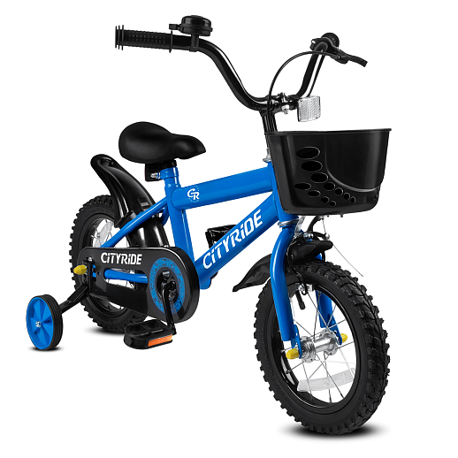 Велосипед двухколёсный CITYRIDE, модель CR-B2-07F51, колеса 12", рама сталь 0,75, колеса сталь, балансирные колеса, цвет голубой в Джамбо Тойз