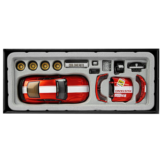 ТМ "Автопанорама" Машинка металлическая 1:43 Ford Mustang GT, красный, тюнинг, откр. двери, свободный ход колес, в/к 23,5*10*4 см в Джамбо Тойз #19