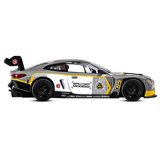 ТМ "Автопанорама" Машинка металлическая, 1:24 BMW M4 GT3, серый, откр. двери и капот, свет, звук, свободный ход колес, в/к 24,5х12,5х10,5 см в Джамбо Тойз #10