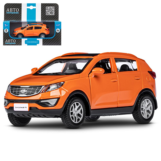 ТМ "Автопанорама" Машинка металлическая 1:39 KIA SPORTAGE R, оранжевый, инерция, в/к 17,5*12,5*6,5 см в Джамбо Тойз