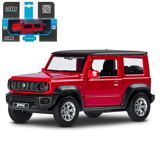 ТМ "Автопанорама" Машинка металлическая 1:32 Suzuki Jimny, красная, в/к в Джамбо Тойз