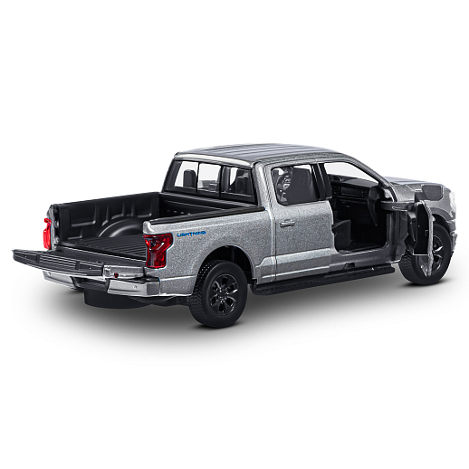 Машинка металлическая 1:36 Ford F-150 с зарядной станцией, серебристо-серый, свет, звук, откр. двери и капот, инерция, в/к 20,6*9,*9 см в Джамбо Тойз #12