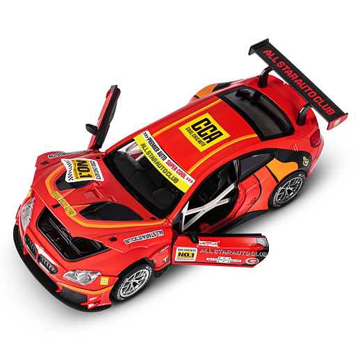 ТМ "Автопанорама" Машинка металлическая, 1:24 BMW M6 GT3, красный, откр. двери и капот, свет, звук, свободный ход колес, в/к 24,5х12,5х10,5 см в Джамбо Тойз #15