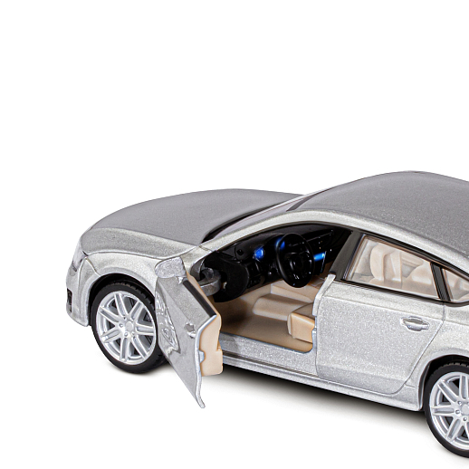 ТМ "Автопанорама" Машинка металлическая 1:32 Audi A7, серебряный, свет, звук, откр. двери, капот и багажник, инерция, в/к 17,5*13,5*9 см в Джамбо Тойз #14