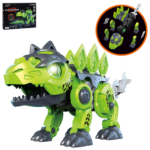 DIY динозавр, сборная модель, на бат., 31 деталь в компл., бионические движения, ходит, двигает головой и хвостом, световые/звуковые эффекты, try me функция, в/к 38*6,5*29см в Джамбо Тойз