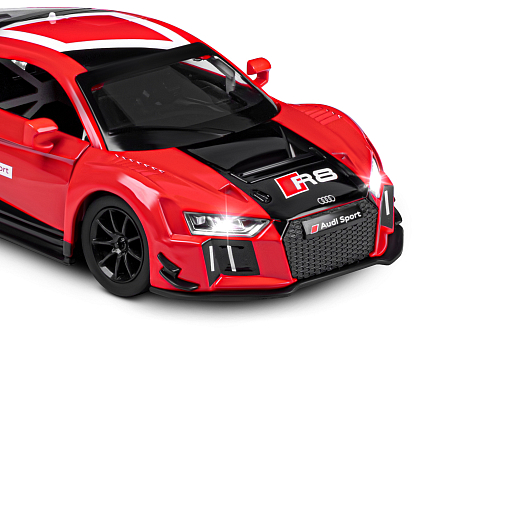ТМ "Автопанорама" Машинка металлическая 1:24 Audi R8 LMS, красный,  откр. двери, свет, звук, свободный ход колес, в/к 24,5*12,5*10,5 см в Джамбо Тойз #19