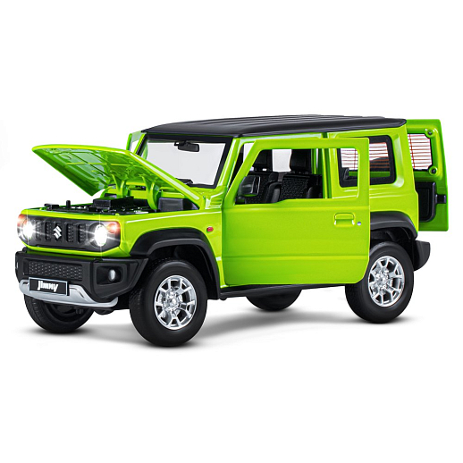 ТМ "Автопанорама" Машинка металлическая, 1:18, Suzuki Jimny, зеленый, открываются двери, капот и багажник, свободный ход колес, световые и звуковые эффекты, в/к 24,5х12,5х10,5 см в Джамбо Тойз #7