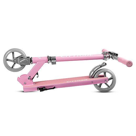Самокат 2хколесный Материал: Алюминий.Колесо: 145 мм PU,Размер в разложенном виде: 76X36X95 см¶Размер деки: 51X12 см¶Цвет: розовый в Джамбо Тойз #5