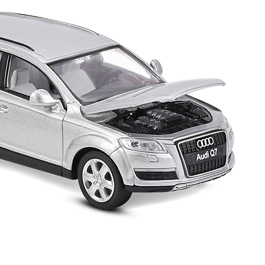 ТМ "Автопанорама" Машинка металлическая 1:32 Audi Q7, серебряный, свет, звук, откр. двери капот и багажник, инерция, в/к 19*9*7 см в Джамбо Тойз #3