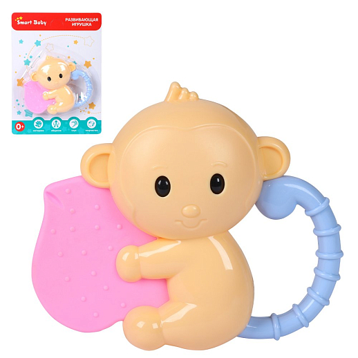 ТМ "Smart Baby" Развивающая игрушка "Обезьяна" Желтая, на блистере 19х14х3,5 см в Джамбо Тойз