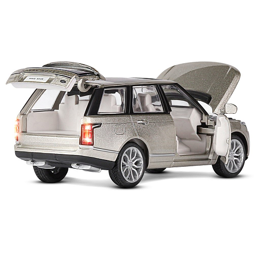 ТМ "Автопанорама" Машинка металлическая 1:34 2013 Range Rover, золотой перламутр, свет, звук, откр. двери, капот и багажник, инерция, в/к 17,5*13,5*9 см в Джамбо Тойз #17