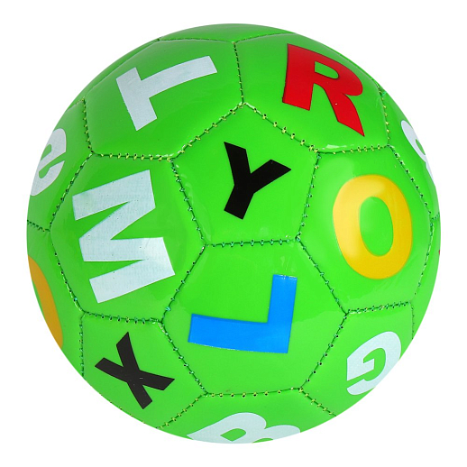 Мяч футбольный №2, диаметр 15 см, 100г, 4 цвета, "Алфавит", ПВХ,  в ассорт в Джамбо Тойз #4