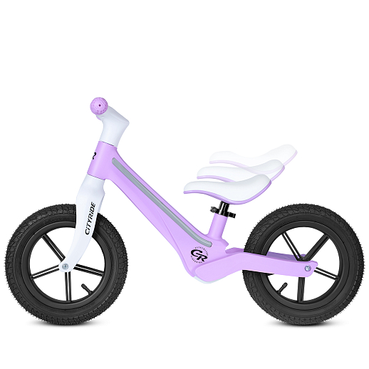 Беговел Cityride, модель CR-BB-07, рама пластик, надувные колеса 12", свет, цвет розовый в Джамбо Тойз #5