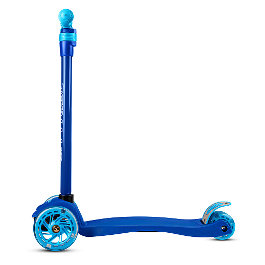 Самокат трехколесный CityRide, пакет, Дека: PP+нейлон, колеса PU 120/76 свет, руль  металл телеск., цвет синий в Джамбо Тойз #6