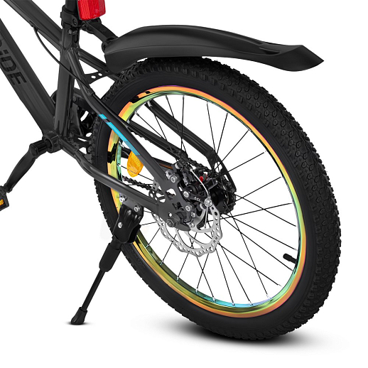 Велосипед CITYRIDE 20", модель CR-B2-12F2, рама сталь, обода двойные алюминий, амортизационная вилка, дисковые мех. тормоза цвет серый в Джамбо Тойз #6