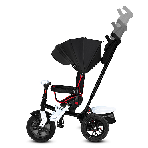 Детский трехколесный велосипед "CITYRIDE LUNAR 2.0". Пятиугольная рама, сиденье 360, складная крыша D600, подножки, надув.колеса 12/10, багажник, сумочка, фара в Джамбо Тойз #8