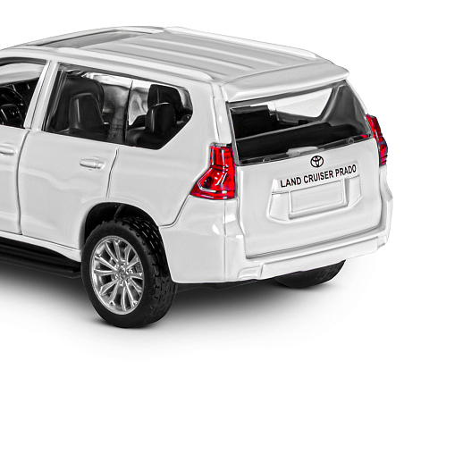 ТМ "Автопанорама" Машинка металлическая 1:42 Land Cruiser Prado, белый,  откр. двери, инерция, в/к 17,5*12,5*6,5 см в Джамбо Тойз #14