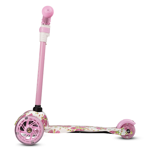 Самокат трехколесный CITY-RIDE (пакет). Руль телеск.: алюминий с резин.рукояткой. Дека: PP+нейлон гидрографика, размеры 51*11 см. Колеса: 120/76 PU со светом. Подшипник: Аbec-5. Максимальная нагрузка: 35кг. Возраст: от 3 лет. в Джамбо Тойз #5