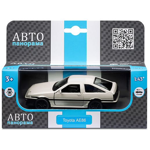 ТМ "Автопанорама" Машинка металл. 1:37 Toyota AE86, белый, инерция, откр. двери, в/к 17,5*12,5*6,5 см в Джамбо Тойз #7