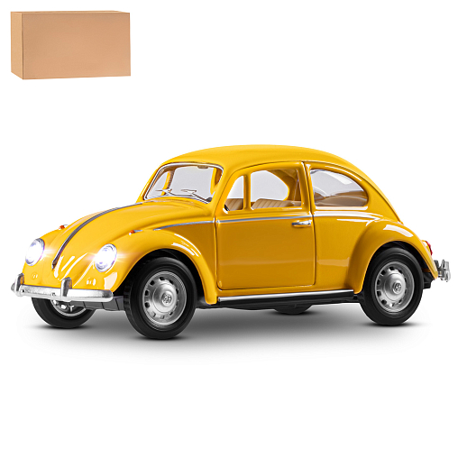 Игрушка для детей: Машинка металлическая, 1:28 Volkswagen, цвет желтый, свет, звук, инерция, артикул JB1251754 в Джамбо Тойз