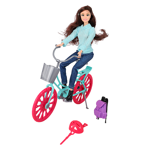 Кукла, в компл.велосипед, аксесс., в ассорт., в/к 31х10х33 см в Джамбо Тойз #28