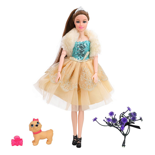 Кукла "Принцесса" с шарнирными руками и ногами, в комплекте домашний питомец, аксессуары, в/к 28х6х32,5 см в Джамбо Тойз #13