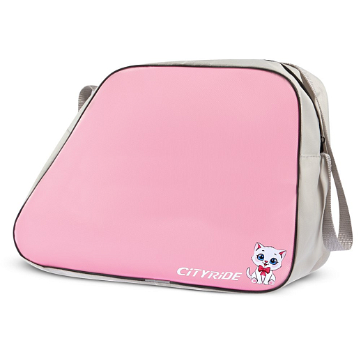 Набор роликов-квадов CITYRIDE, с принтом кошки, шлем, комплект защиты, сумка, колёса PU, текстильный мысок, подшипники ABEC7, розовый-белый, в/к 5сл гофорокартон в Джамбо Тойз #17