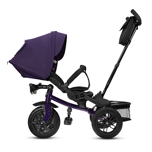 Детский трехколесный велосипед с ручкой CITY-RIDE LUNAR. Поворотное сиденье 360, складная крыша D600, подножки, надувные колеса 12/10, фара в Джамбо Тойз #4