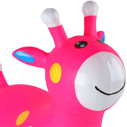 Животное-прыгун "Корова", 1300г, ПВХ, цвет розовый, 52*48*26 см в Джамбо Тойз #4