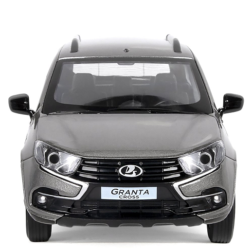 Машинка металлическая Автопанорама, инерционная, коллекционная модель LADA GRANTA CROSS, масштаб 1:24, свет, звук, открываются 4 двери, капот, багажник, серебряный перламутр, в/к 24,5*12,5*10,5 см в Джамбо Тойз #13