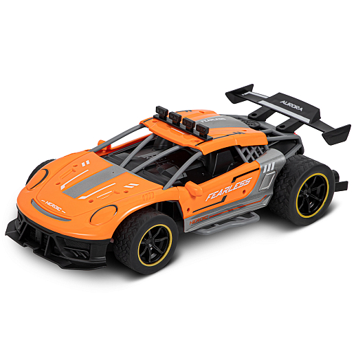 AUTODRIVE Р/У машина с паром,свет,звук,1:12,движ. во все стороны,аккум. в компл.,оранж., в/к 42,7*17*17,5см в Джамбо Тойз #4