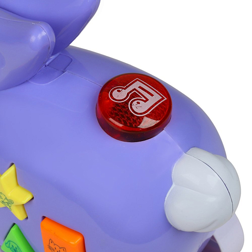 Каталка-игрушка музыкальная "Зайчик" ТМ "Smart Baby", на веревочке, мелодии В. Шаинского, учим фигуры, животных, в/к 16,5*20,5*9 см в Джамбо Тойз #6