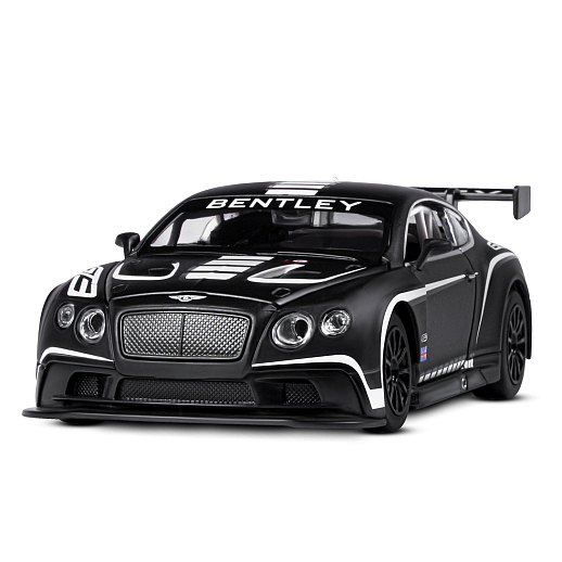 ТМ "Автопанорама" Машинка металл 1:24 Bentley Continental GT3 Concept, черный + белый, свободный ход колес, откр. двери, капот, свет, звук, в/к 24,5*12,5*10,5 см  в Джамбо Тойз #4