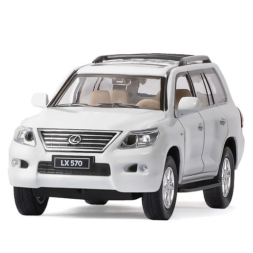 ТМ "Автопанорама" Машинка металлическая 1:32 Lexus LX570, белый, свет, звук, откр. двери и багажник, инерция, в/к 17,5*13,5*9 см в Джамбо Тойз #3