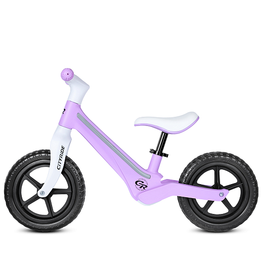 Беговел Cityride, модель CR-BB-07, рама пластик, колеса PU 12", свет, цвет сиреневый в Джамбо Тойз #4