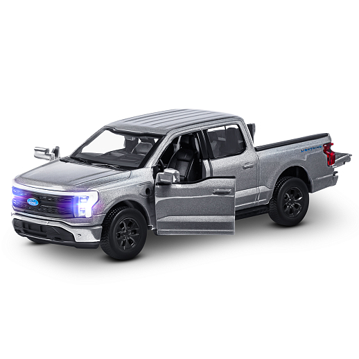 Машинка металлическая 1:36 Ford F-150 с зарядной станцией, серебристо-серый, свет, звук, откр. двери и капот, инерция, в/к 20,6*9,*9 см в Джамбо Тойз #5