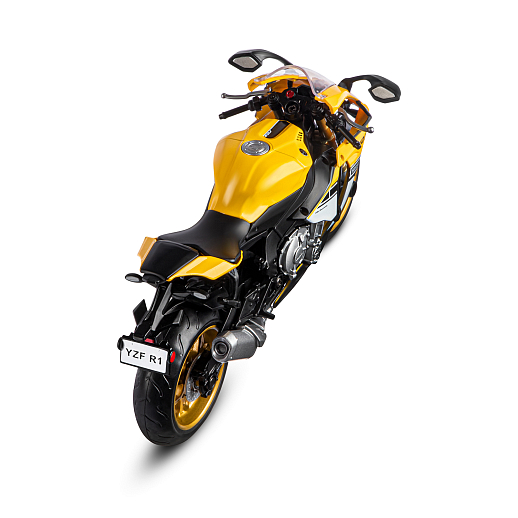 ТМ "Автопанорама" Мотоцикл металл. 1:12 YAMAHA YZF-R1, желтый, свободный ход колес, в/к 7,1*11,7*20,6 см в Джамбо Тойз #11