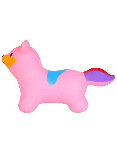 Животное-прыгун "Лисёнок", 1400г, ПВХ, цвет розовый, 41*36*46 см в Джамбо Тойз #2