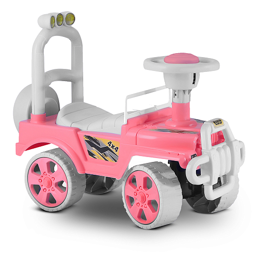 ТМ "Компания Друзей" Каталка Толокар "Внедорожник" розовый сигнал на руле, в/к 55х45х24 см в Джамбо Тойз #7