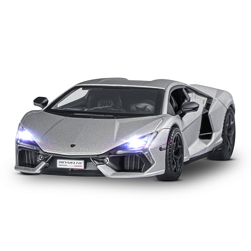 ТМ "Автопанорама" Машинка металл. 1:32 Lamborghini Revuelto, серый, инерция, откр. двери, в/к 17,5*12,5*6,5 см в Джамбо Тойз #6