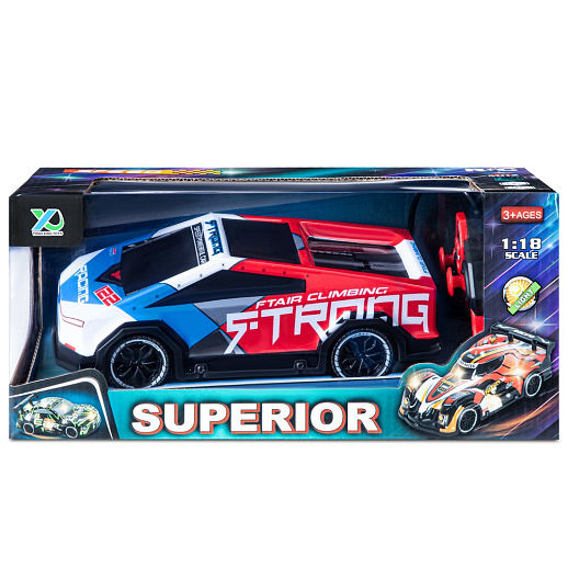 Р/у машина с 3D подсветкой корпуса, 4 канала, цвет синий/белый/красн., в/к 30*13*13,5см в Джамбо Тойз #7