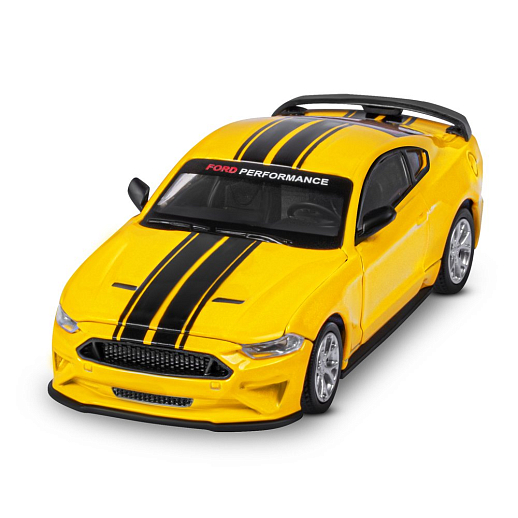 ТМ "Автопанорама" Машинка металлическая 1:43 Ford Mustang GT, желтый, тюнинг, откр. двери, свободный ход колес, в/к 23,5*10*4 см в Джамбо Тойз #2