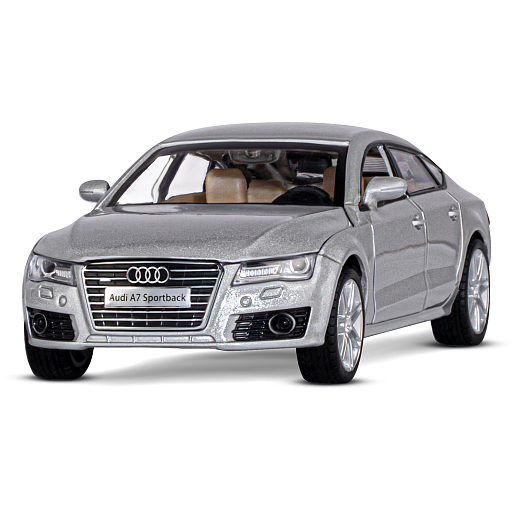 ТМ "Автопанорама" Машинка металлическая 1:32 Audi A7, серебряный, свет, звук, откр. двери, капот и багажник, инерция, в/к 17,5*13,5*9 см в Джамбо Тойз #4
