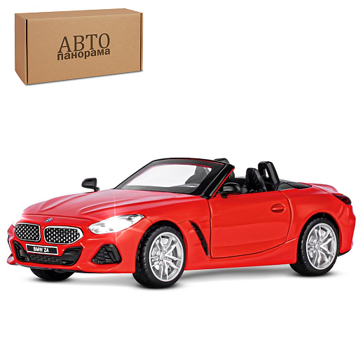 ТМ "Автопанорама" Машинка металлическая 1:30 BMW Z4 M40i, красный, свет, звук,откр. двери, инерция, в/к 19*9*7 см в Джамбо Тойз