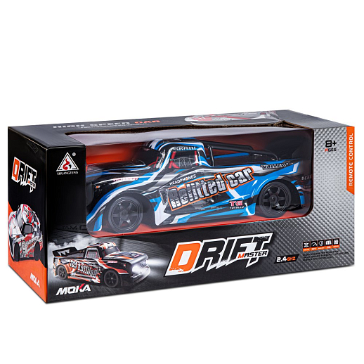 Р/У Машина для дрифта,1:14,2.4GHz,4WD,свет,с аккум, цвет черный/синий/бел.,в/к 35*15*16см в Джамбо Тойз #20