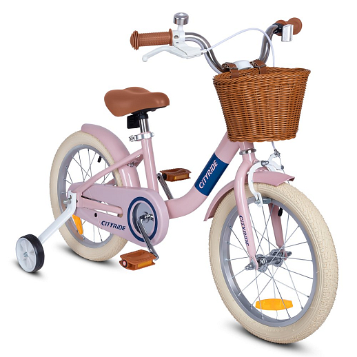 Велосипед двухколесный CITYRIDE, модель CR-B2-09H, рама сталь, колеса алюминий 16", ножной тормоз, балансирные колёса, цвет розовый в Джамбо Тойз