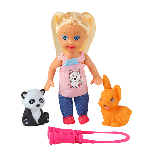 Кукла в зоопарке с животными и биноклем в комплекте, в/к 13,5*4,9*16,5 см в Джамбо Тойз #3