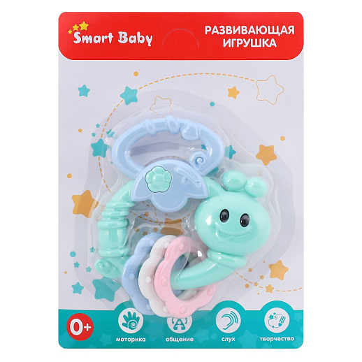 ТМ "Smart Baby" Набор  развивающих погремушек №3  3 шт ( Гантелька,  Улитка, Бегемот) в Джамбо Тойз #2