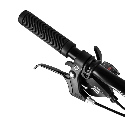 Велосипед CITYRIDE 24", модель CR-B2-SH03, рама сталь, обода двойные алюминий, трансмиссия 1*9 ск, амортизационная вилка, дисковые мех. тормоза цвет чёрный в Джамбо Тойз #12